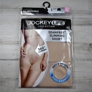 NEW Jockey Seamless Slimming High Waist Cool Shaper Shorts beige/nude size large